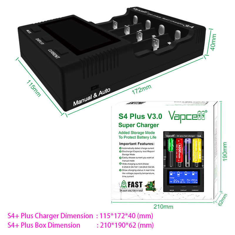 Vapcell S Plus Charger V Vapcell Batteries And Chargers