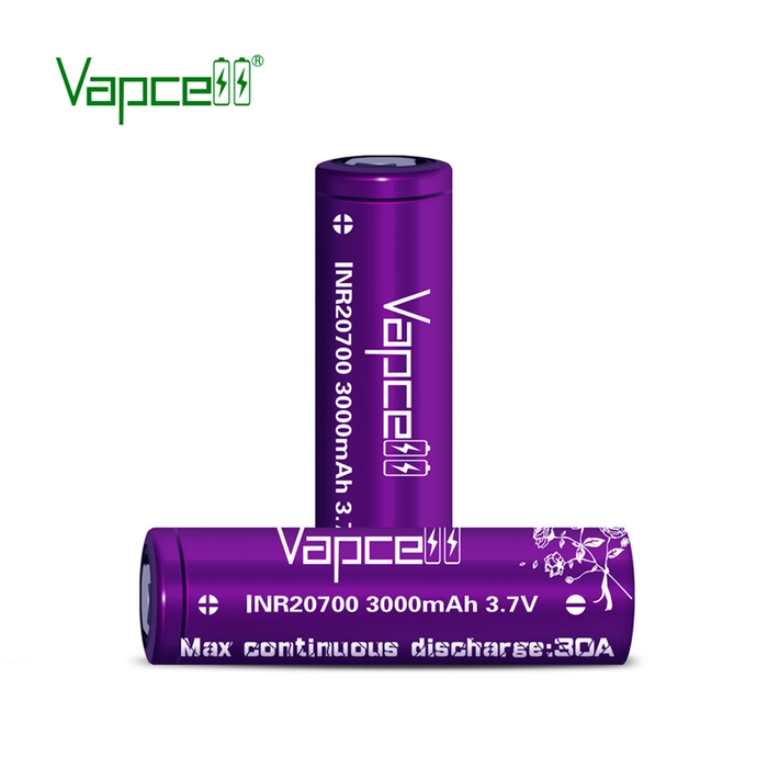 elfbar nachfüll pod läuft aus Vapcell 20700 Purple 30A Flat Top 3000mAh Battery - Genuine main image 0